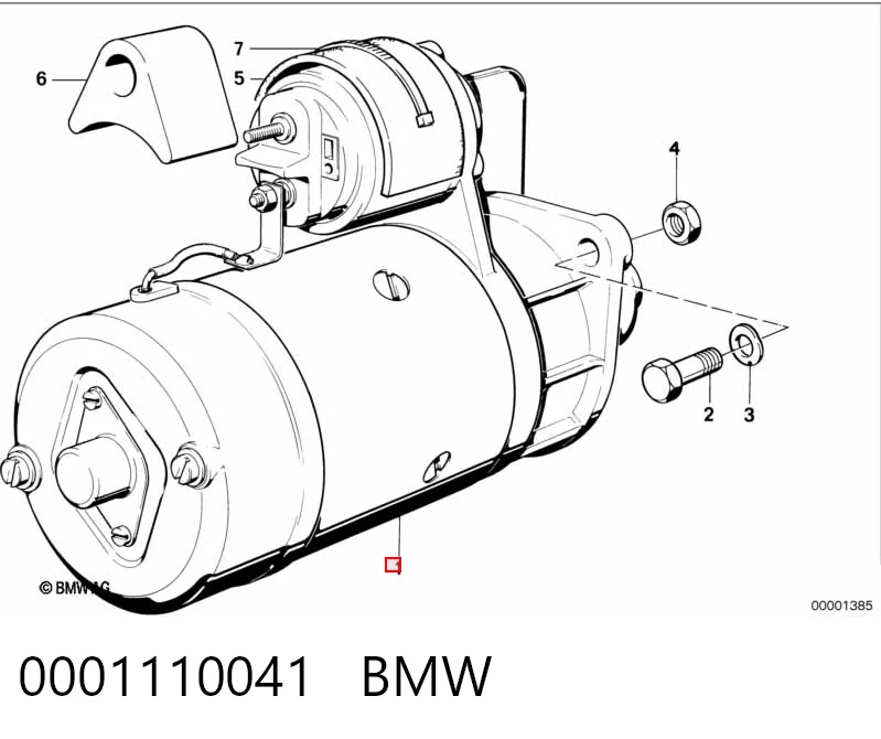 0001110041 BMW Motor de arranco