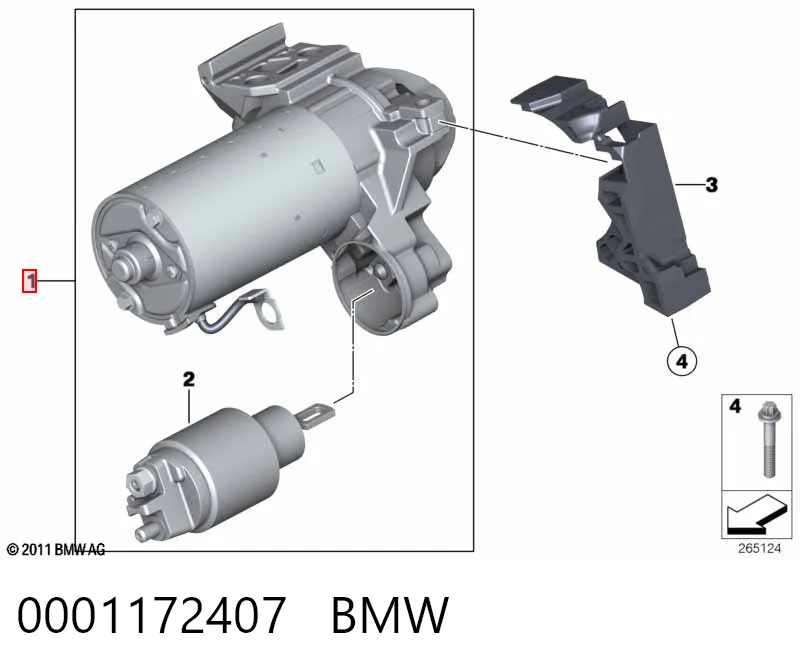 0001172407 BMW Motor de arranco