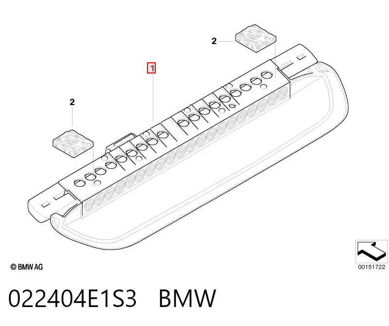 Sinal de parada traseiro adicional BMW 3  E90