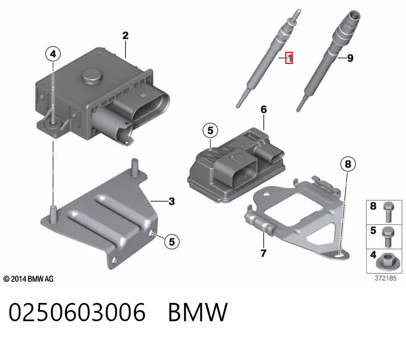 0250603006 BMW Vela de incandescência