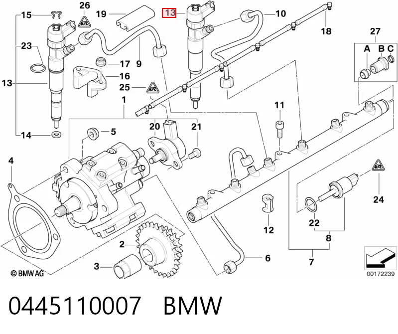 0445110007 BMW Injetor de injeção de combustível