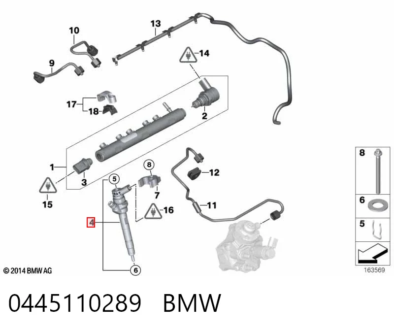 0445110289 BMW Injetor de injeção de combustível