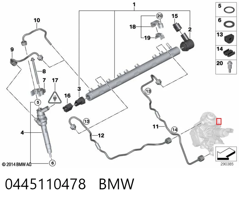 0445110478 BMW Injetor de injeção de combustível
