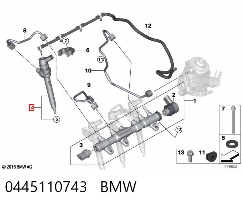 Injetor de injeção de combustível para Mini Cooper  F55