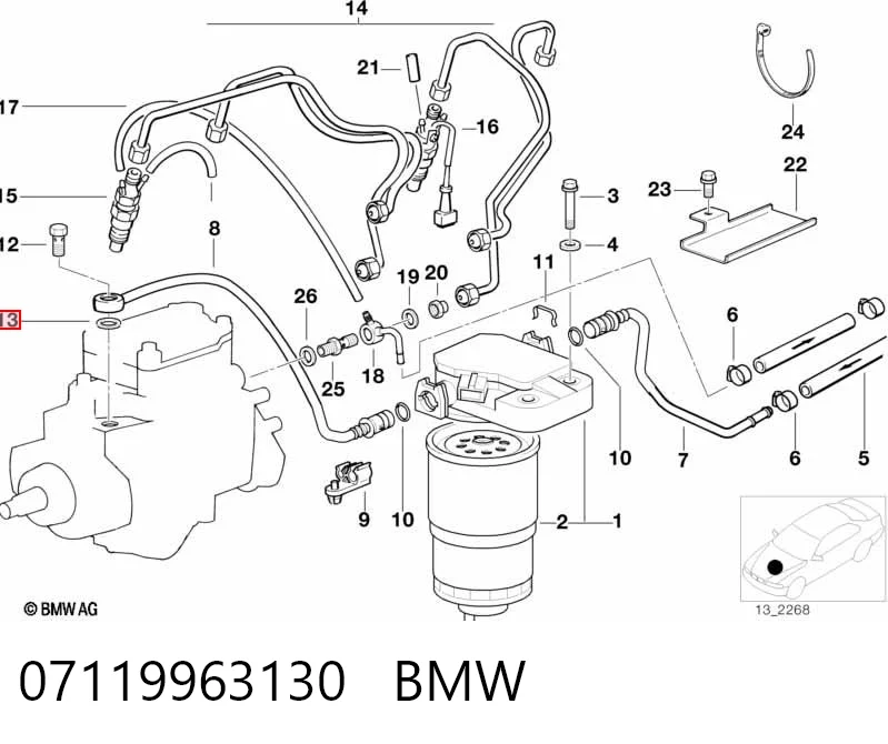 Vedante de rolha de panela de motor N0138123 Porsche