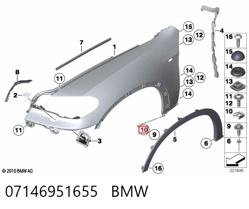 07146951655 BMW Arruela de mola
