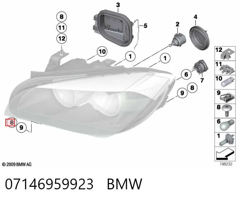 07146959923 BMW Parafuso de cabeça de motor (CBC)