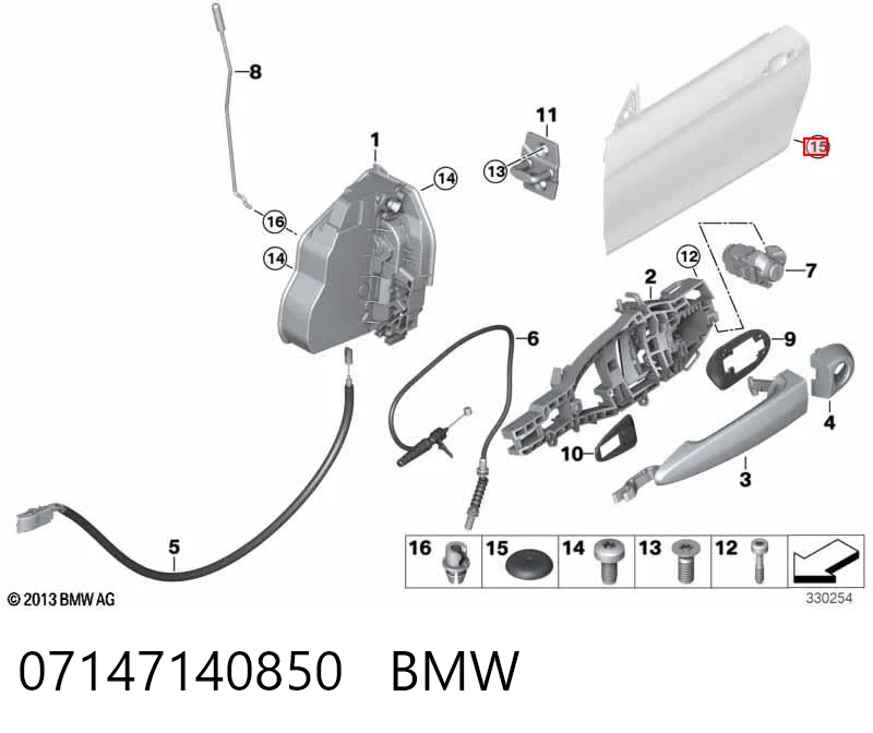 07147140850 BMW Tampão de fundo de carroçaria