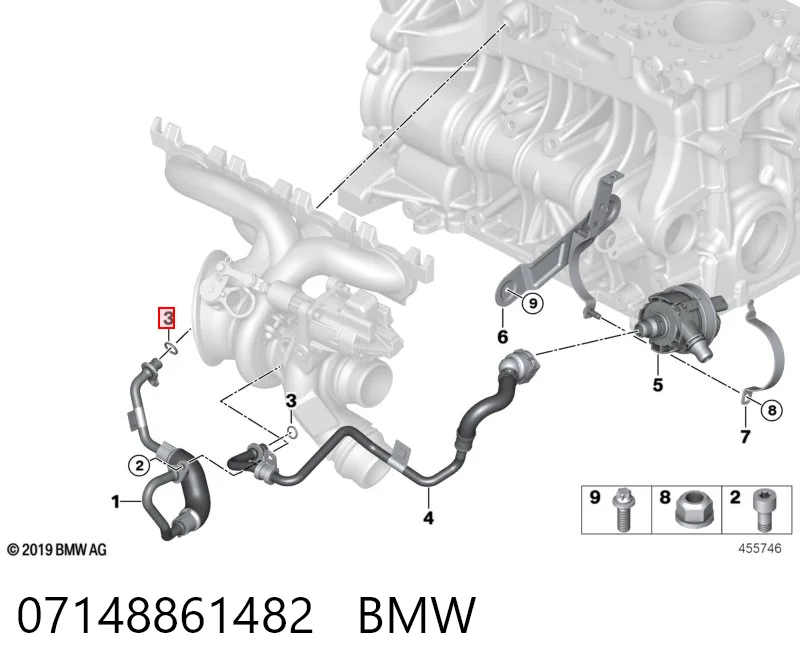 07148861482 BMW Vedante de tampa do gargalho de enchimento de óleo