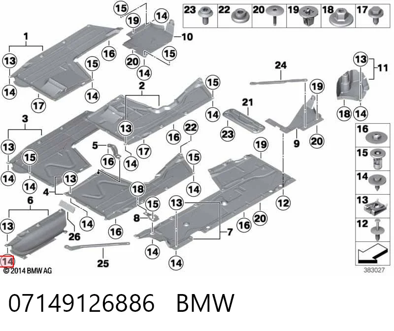 07149126886 BMW Parafuso autorroscante