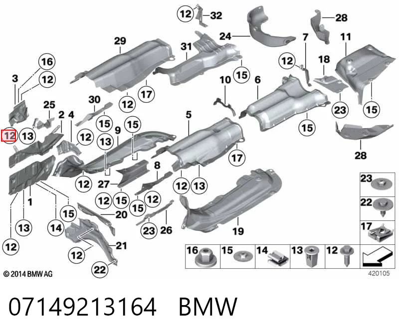 07149213164 BMW Parafuso de cabeça de motor (CBC)