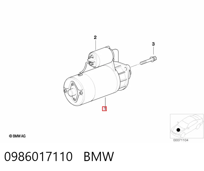 0986017110 BMW Motor de arranco