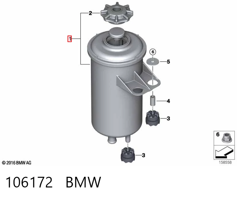 Tanque de bomba da Direção hidrâulica assistida para BMW X6  E71