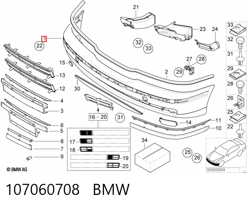 Pára-choque dianteiro para BMW 5  E39