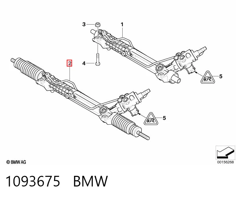 1093675 BMW Cremalheira da direção
