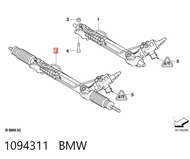 1094311 BMW Cremalheira da direção