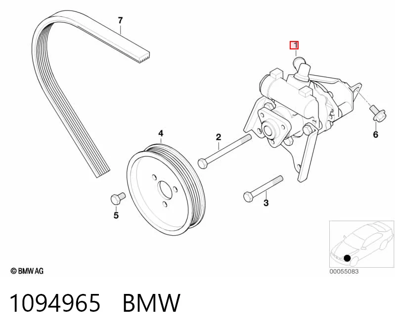 1094965 BMW Bomba da Direção hidrâulica assistida