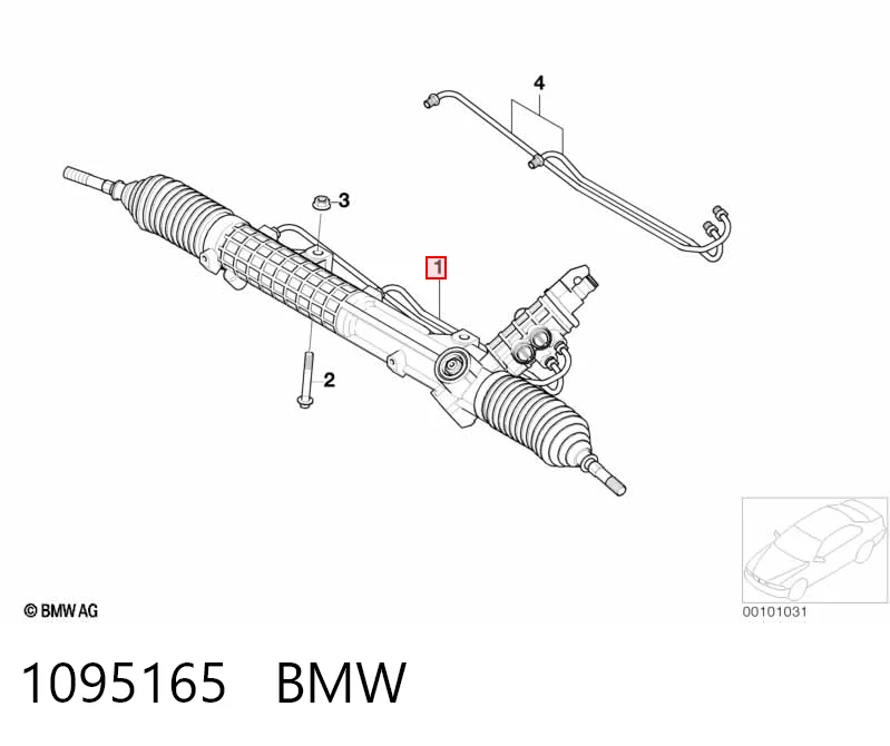 1095165 BMW Cremalheira da direção