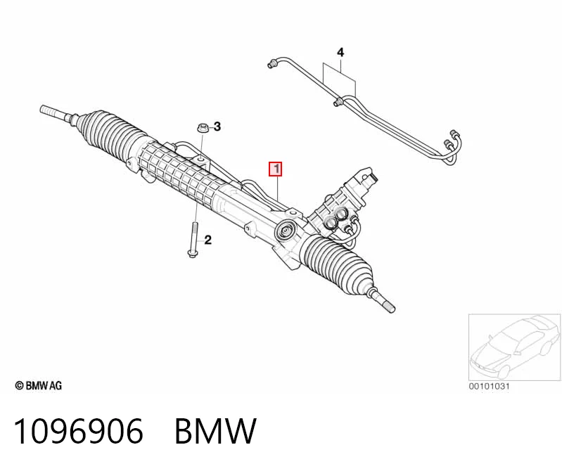 1096906 BMW Cremalheira da direção