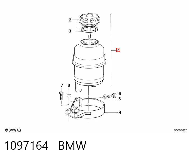 1097164 BMW Tanque de bomba da Direção hidrâulica assistida