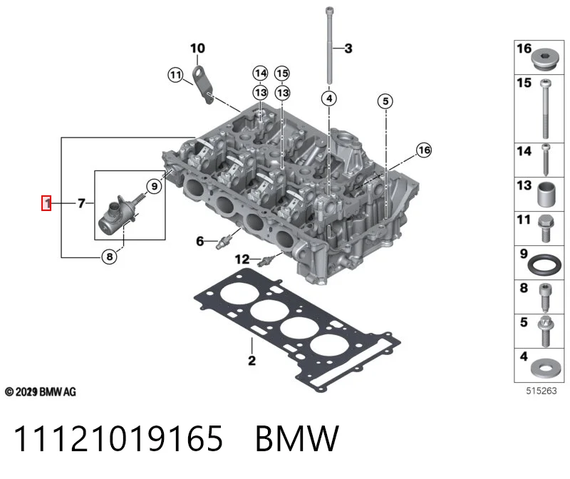 Cabeça de motor (CBC) para BMW X1 F48