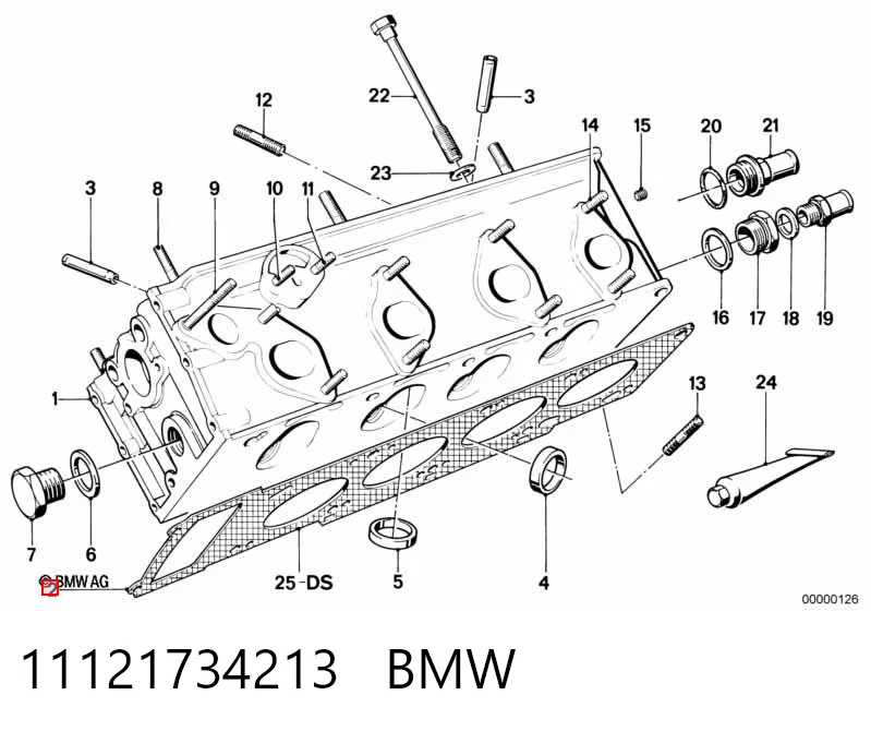 Vedante de cabeça de motor (CBC) para BMW 3 E21