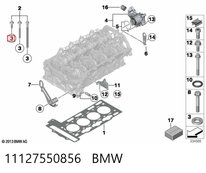 11127550856 BMW Arruela do injetor superior
