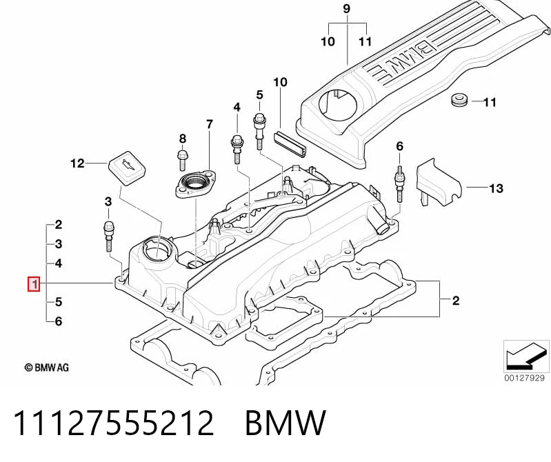 11127555212 BMW Tampa de válvulas
