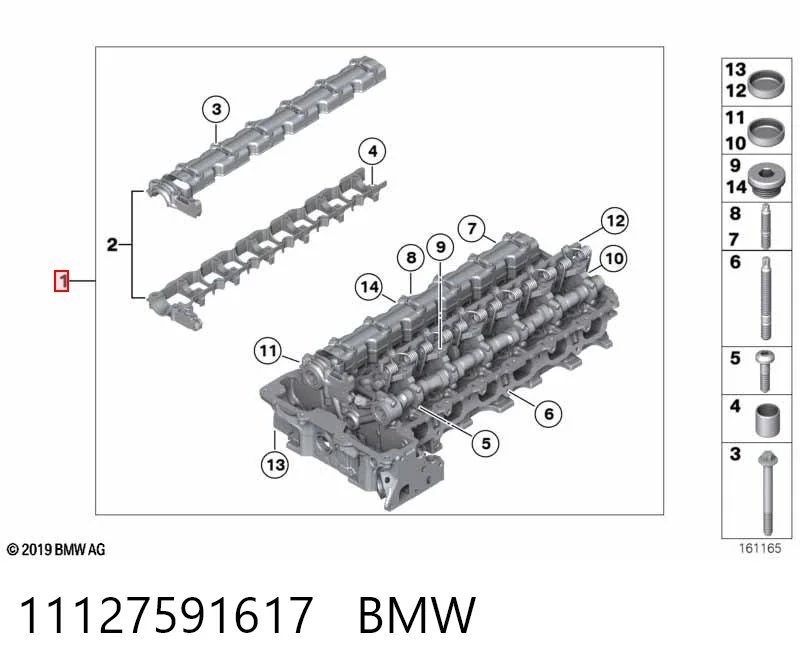 11127591617 BMW Cabeça de motor (CBC)