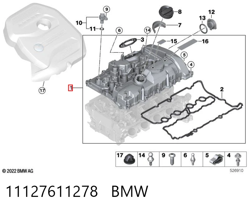 11127611278 BMW Tampa de válvulas