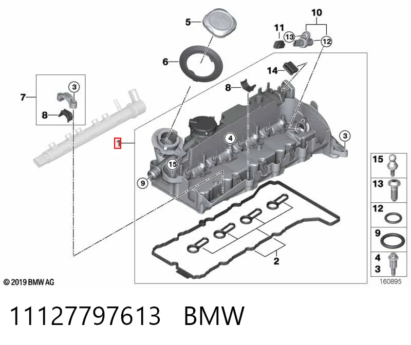 11127797613 BMW Tampa de válvulas