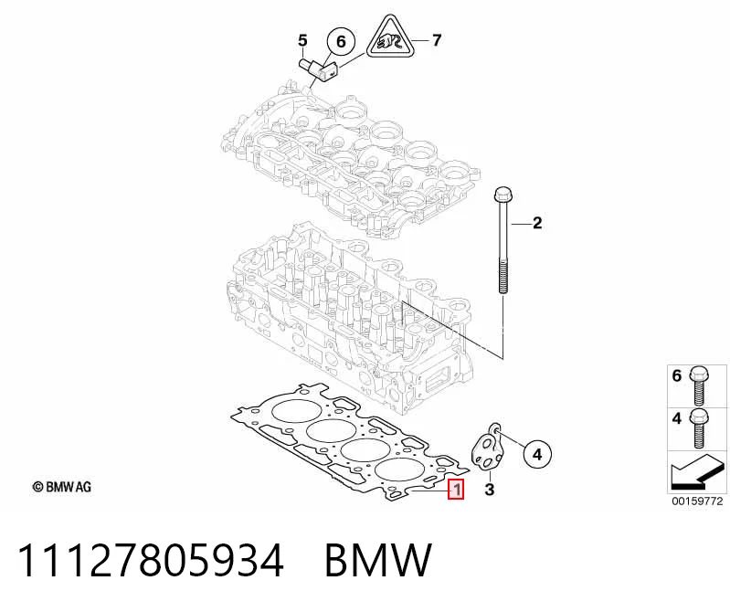 Vedante de cabeça de motor (CBC) 9643597080 Fiat/Alfa/Lancia