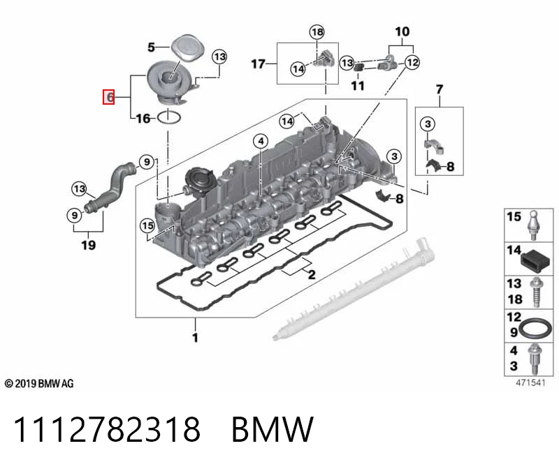1112782318 BMW Tampa de válvulas