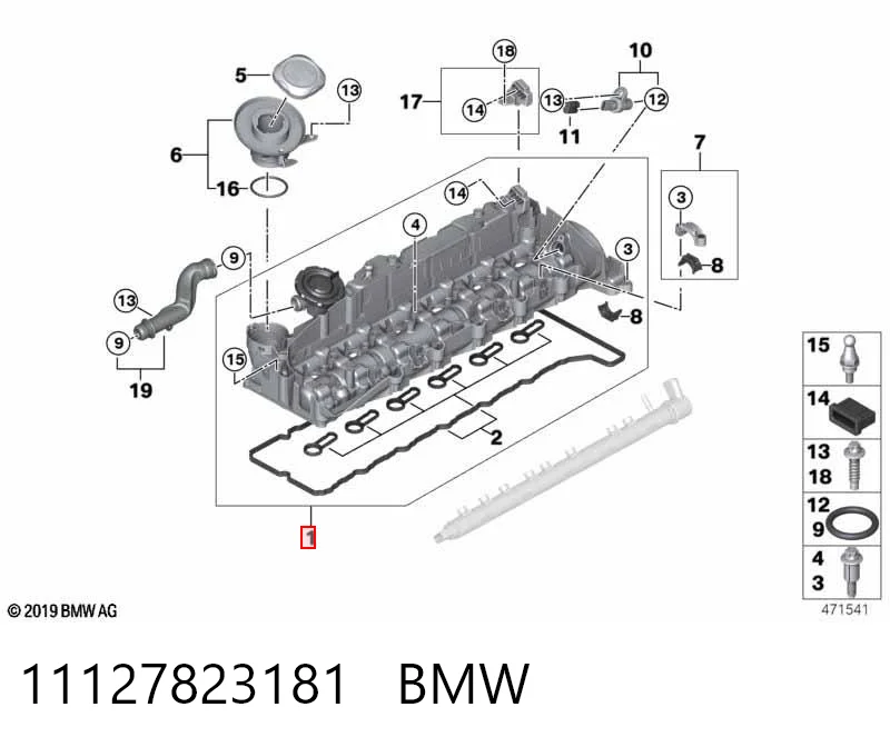 11127823181 BMW Tampa de válvulas