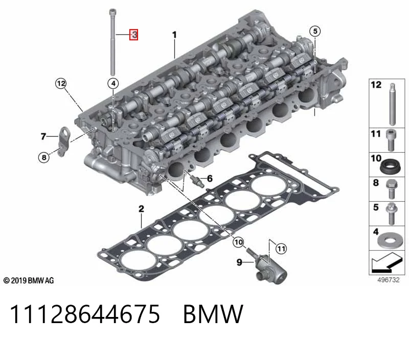 Parafuso de cabeça de motor (CBC) BMW X4  G02, F98 ao melhor preço