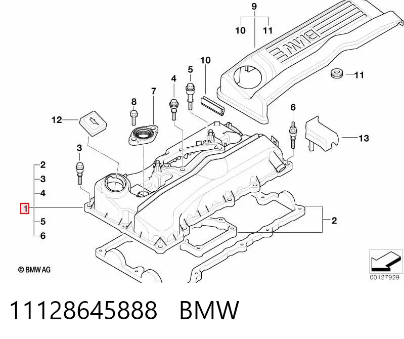 11128645888 BMW Tampa de válvulas