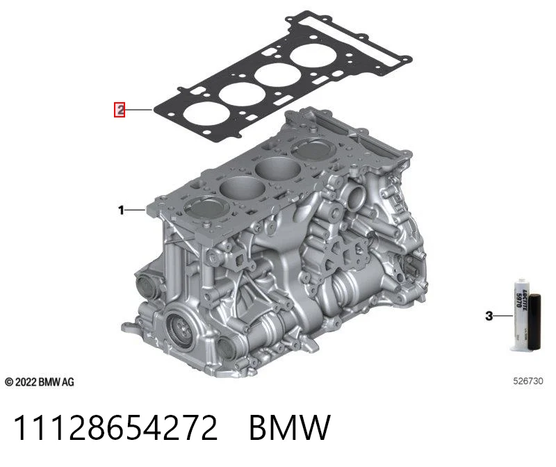  Vedante de cabeça de motor (CBC) BMW 7 sedan (G11, G12) (2015 - 2022) 