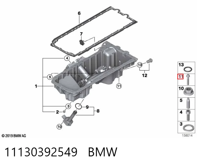 3M103001 AND Parafuso de panela de motor