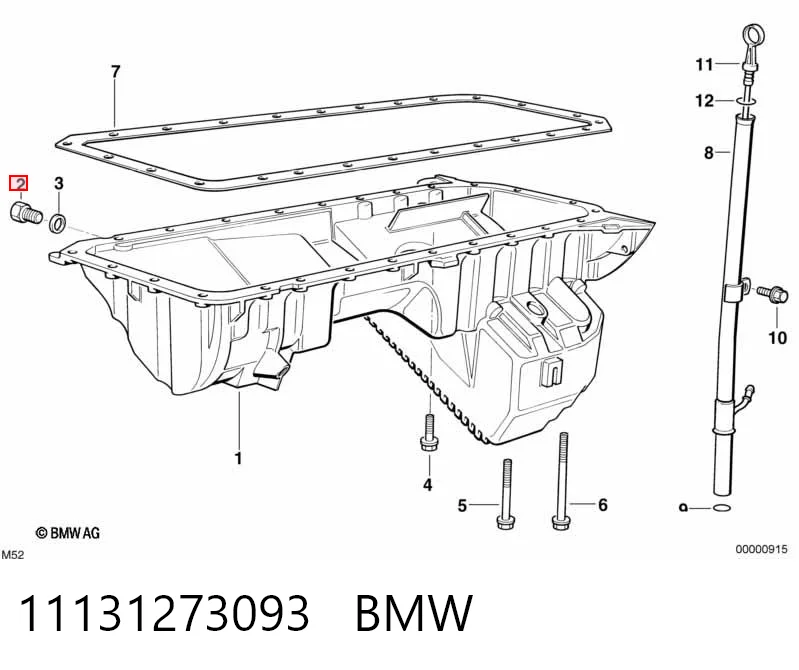 11131273093 BMW Tampão de panela de motor