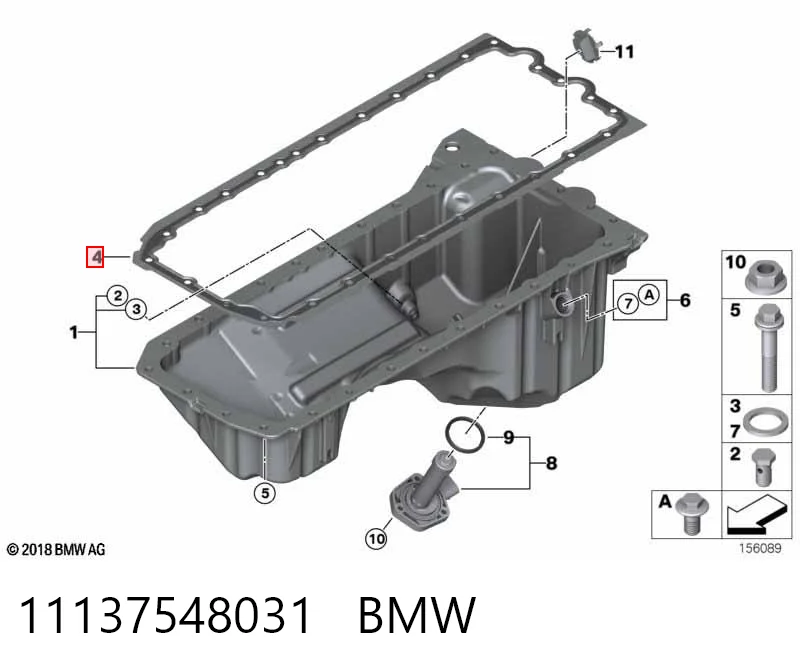 11137548031 BMW Vedante de panela de cárter do motor