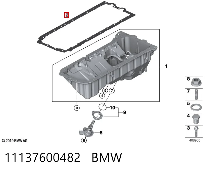 11137600482 BMW Vedante de panela de cárter do motor