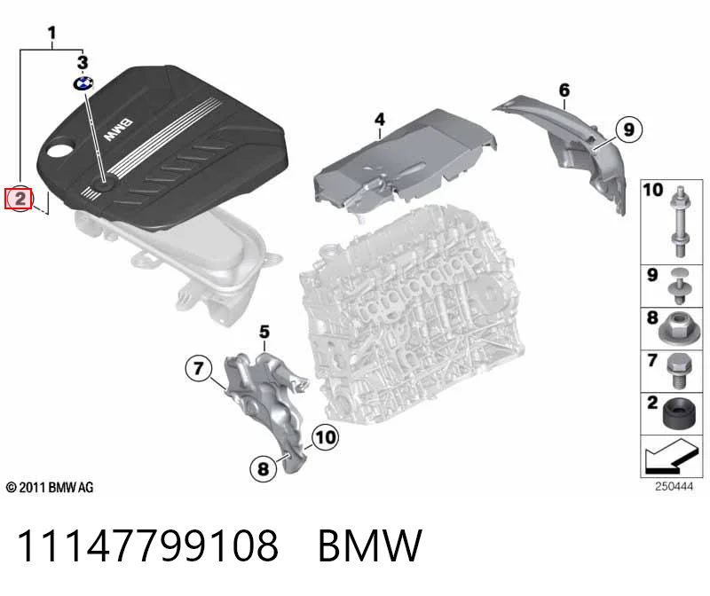 11147799108 BMW Braçadeira do silenciador traseira