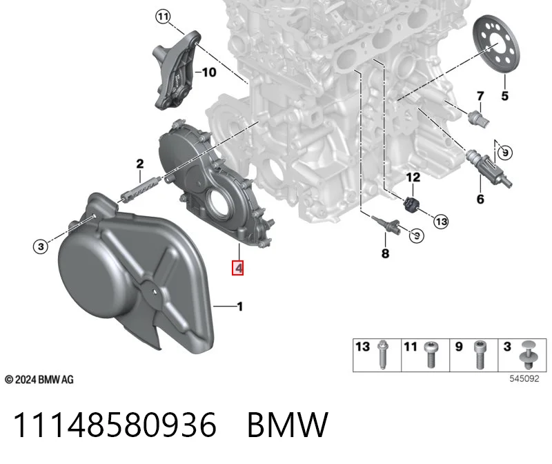 Vedação dianteira de cambota de motor BMW 1  F40 ao melhor preço
