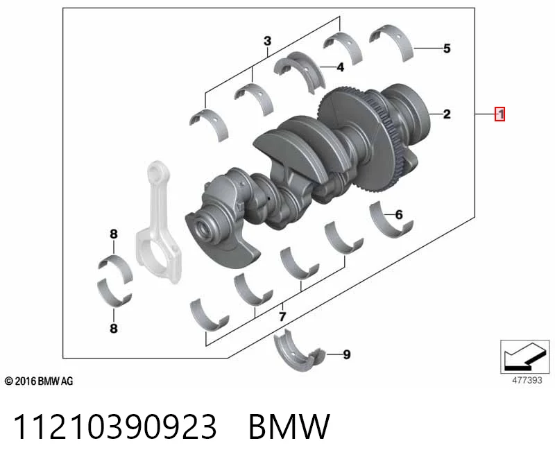 11210390923 BMW Cambota de motor