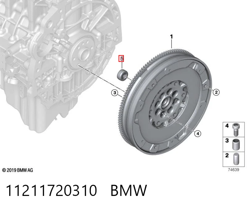 11211720310 BMW Rolamento de suporte da árvore primária da Caixa de Mudança (rolamento de centragem de volante)