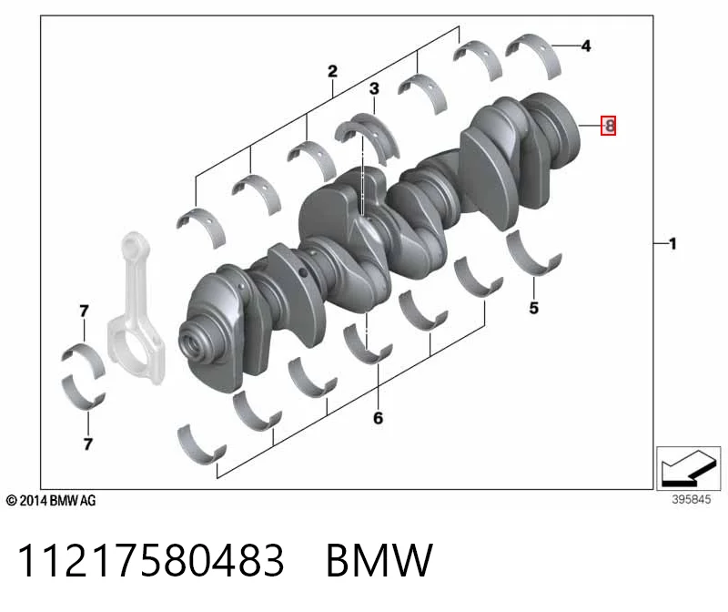 11217580483 BMW Cambota de motor