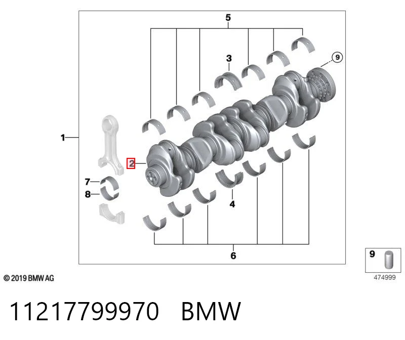 11217799970 BMW Cambota de motor