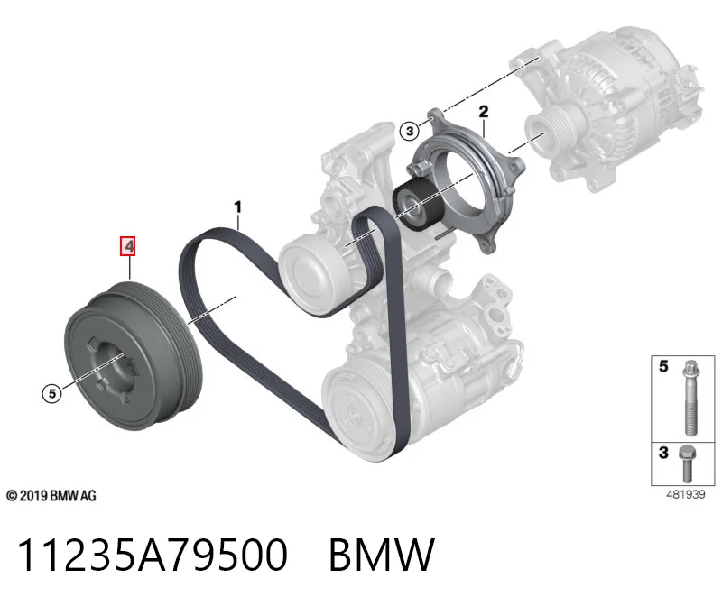 11235A79500 BMW Polia de cambota