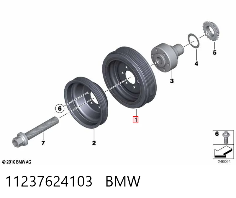 11237624103 BMW Polia de cambota