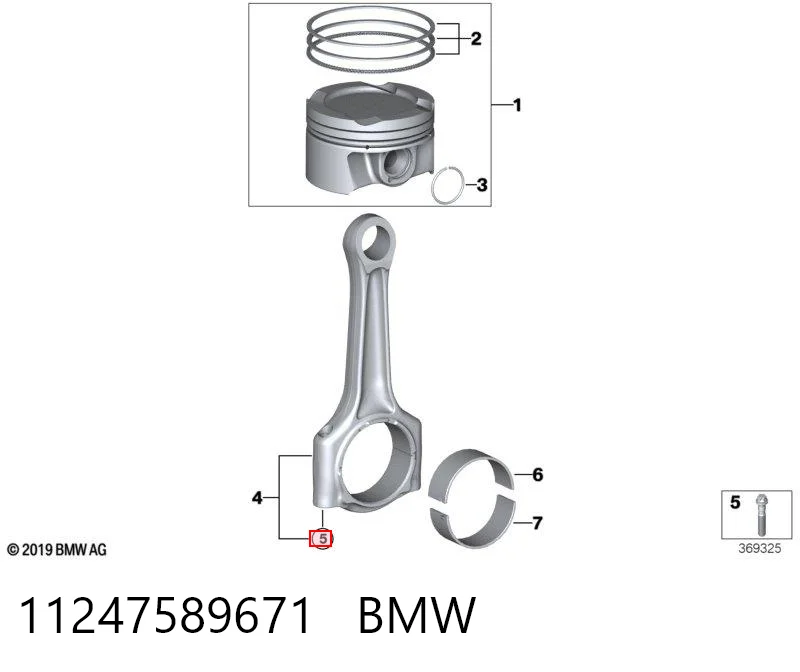 11247589671 BMW Parafuso de biela